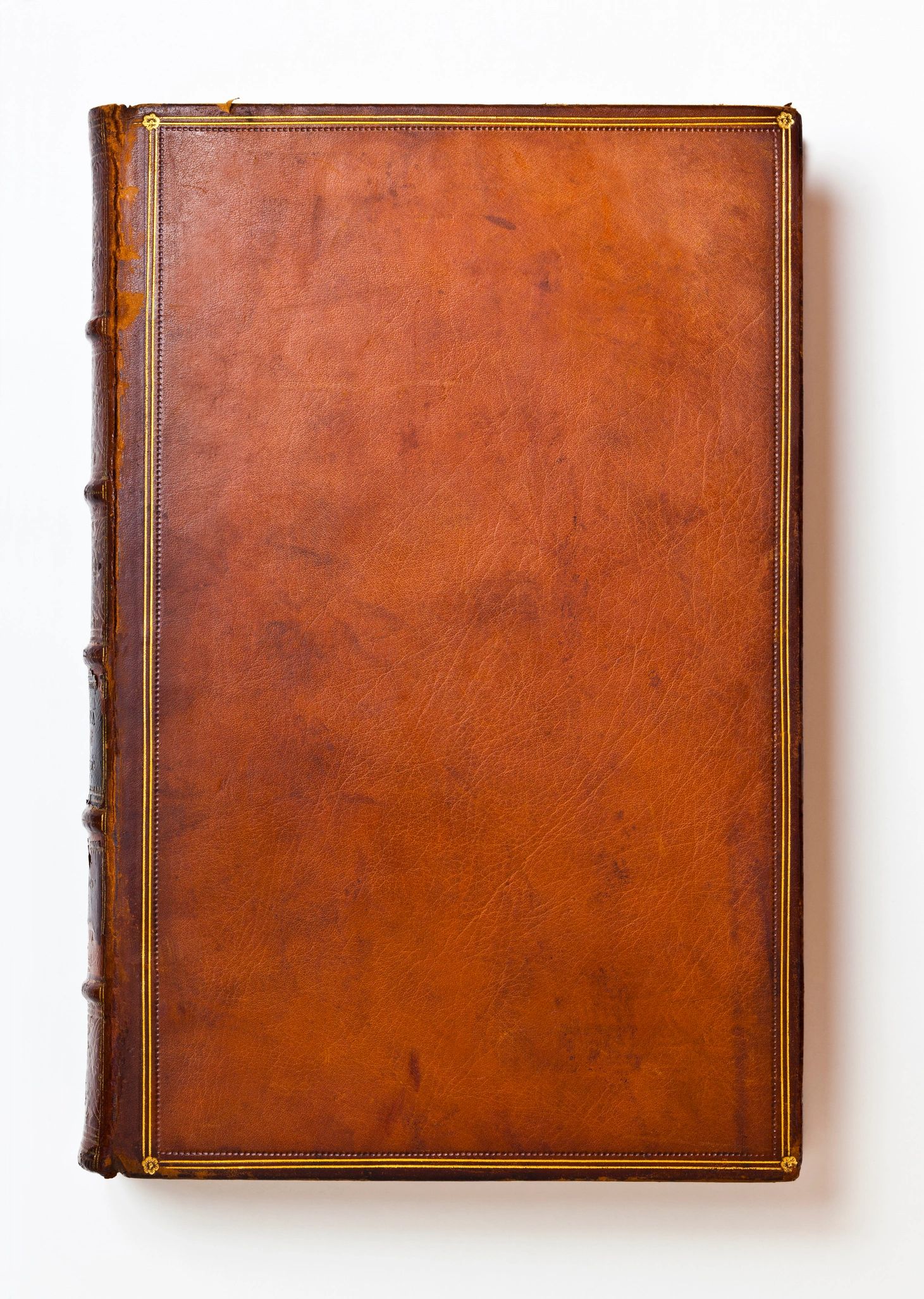 Brown antique leather book cover